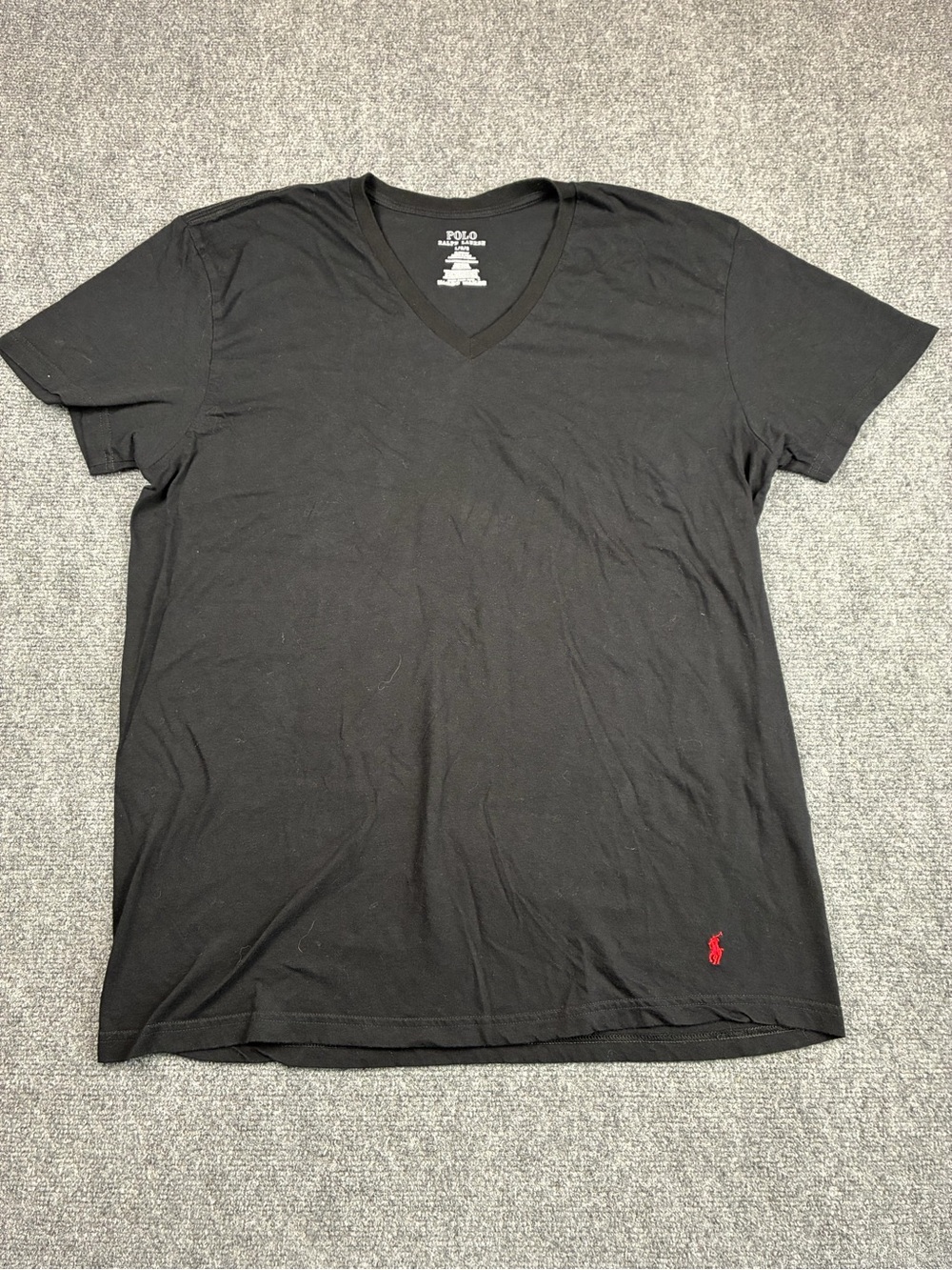 Polo by Ralph Lauren Men's Black V-Neck T-Shirt